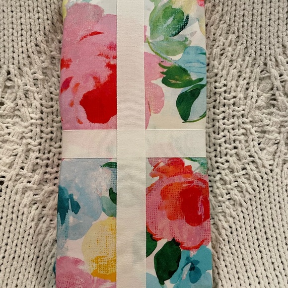 PB Kids Floral Crib Sheet Organic Cotton Hope Flowers Tracy Reese Bouquet NWT - Picture 5 of 6